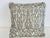 Turkish Ottoman Revival Silver Metallic Embroidered Linen Decorative Pillow For Sale - Image 13 of 16