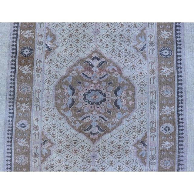 Antique Persian Serab Small Rug in Brown, Tan and Neutrals 3'1 X 5'6 For Sale - Image 10 of 13