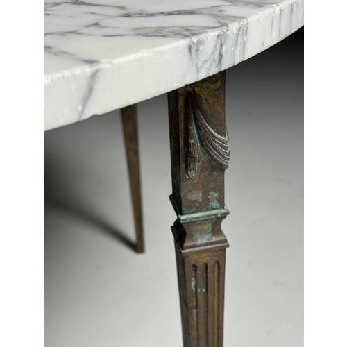 Gray Vintage Marble Coffee Table For Sale - Image 8 of 18