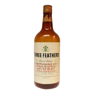 Vintage Three Feathers Whiskey Oversized Store Display Advertising Glass Bottle