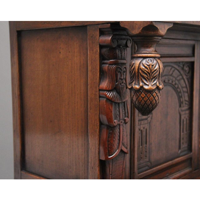 Early 20th Century Oak Court Cupboard, 1920s For Sale - Image 6 of 14