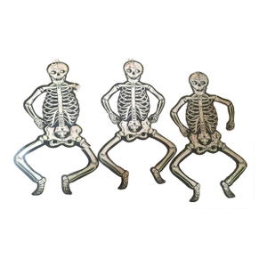 Vintage Halloween Beistle Skelton Set 3 Jointed