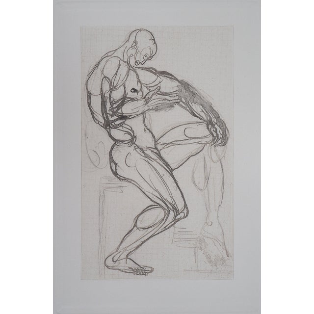 Auguste Rodin, Figure de damné, Etching For Sale