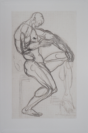 Auguste Rodin, Figure de damné, Etching