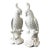 Vintage Glazed Ceramic Cockatoos - A Pair For Sale