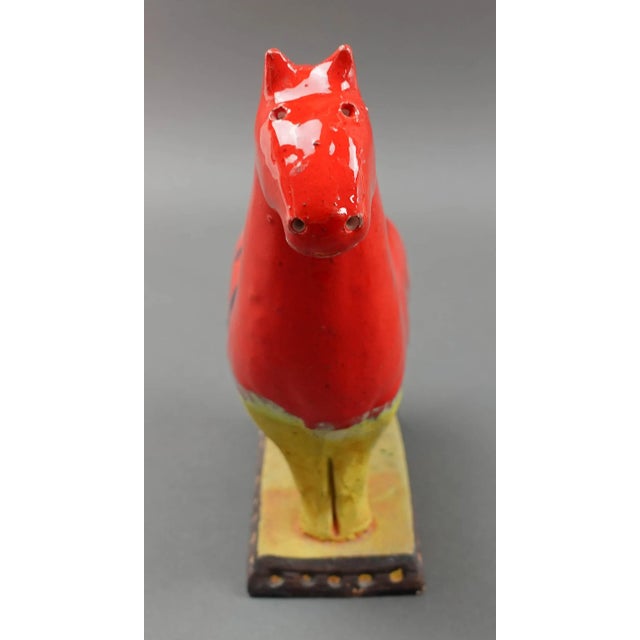 Mid 20th Century Ivo De Santis Gli Etruschi Raymor Italian Art Pottery Orange Horse Figurine For Sale In Miami - Image 6 of 12