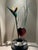 Contemporary Handcrafted Metal Floral Sculpture - Bird of Paradise & Anthurium in Brushed Steel Base - signed "K Johnson" For Sale - Image 6 of 9