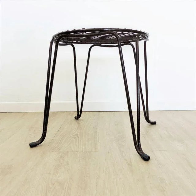 1960s Vintage Wire Mesh Stool, 1960s For Sale - Image 5 of 6