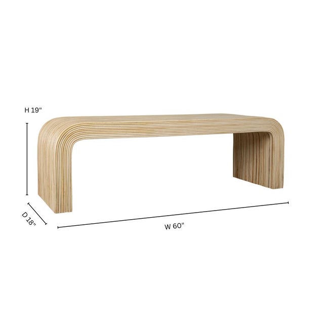 Coastal Bahia Bench, Natural For Sale - Image 3 of 7