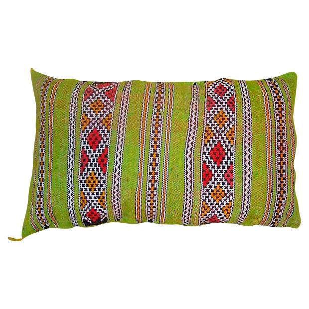 Moroccan Striped Green Pillow Chairish