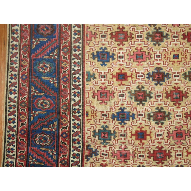 Persian Zabihi Collection Antique Persian Square Bakshaish Rug For Sale - Image 3 of 6