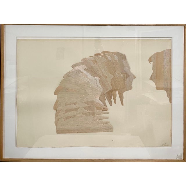 Mario Ceroli, 1970's Large Italian Pop Art Mario Ceroli Arte Povera Sculpture Collage in Wood, 1970 For Sale - Image 9 of 16