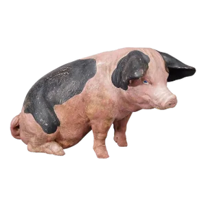 Swabian Hallic Country Pig Made of Terracotta 1930s
