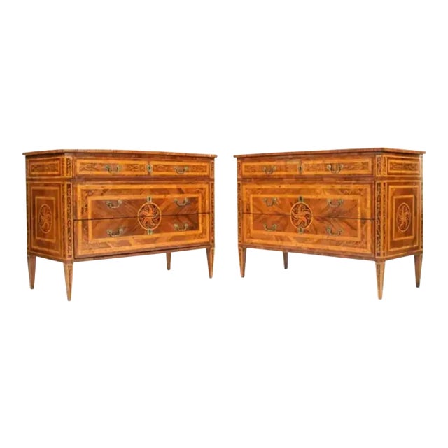Italian 18th Century Giuseppe Maggiolini Style Inlaid Commode For Sale