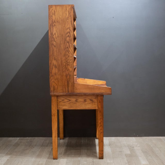 Antique Solid Oak Postal Sorting Desk C.1939 Chairish