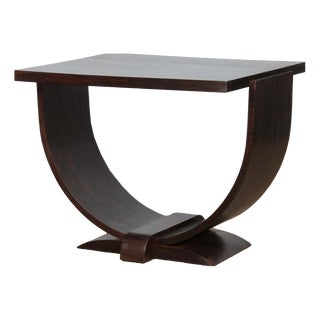 Vintage French Art Deco Oak Side Table, 1930s For Sale