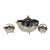 Late 20th Century Carsten Jorgensen for Bodum Stainless Steel and Brass Ball Tea Set (3 Pcs) For Sale