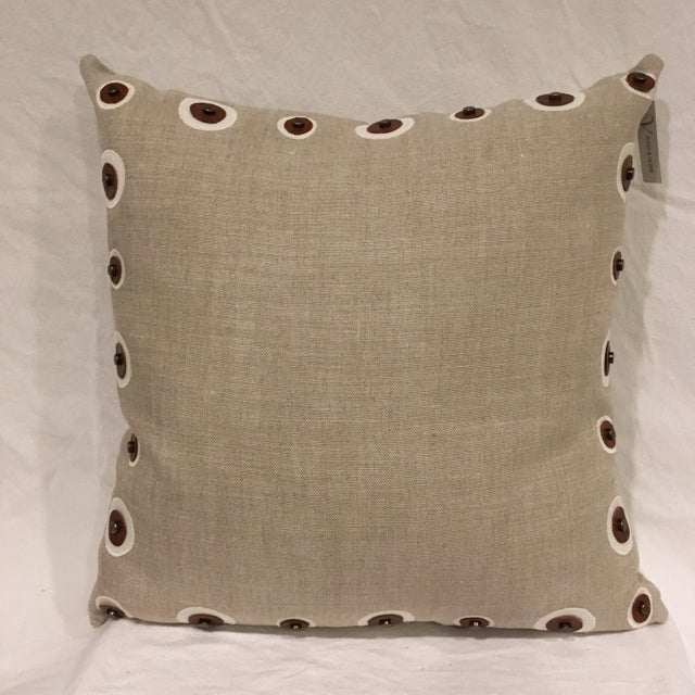 2010s Natural Linen Toss Pillow For Sale - Image 5 of 5