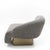 2020s Set of 2 Right Arm and Left Arm Accent Chairs With Brass Base in Brown For Sale - Image 5 of 14