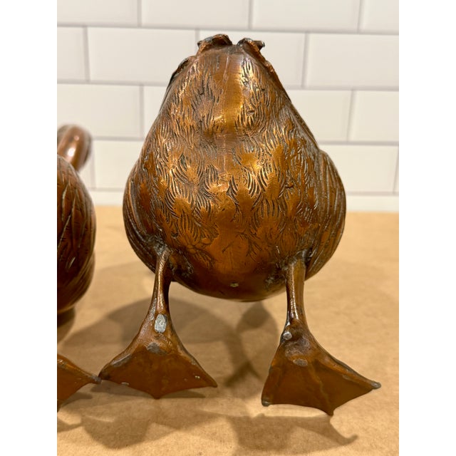 Vintage Pair of Large Copper Geese For Sale - Image 15 of 15