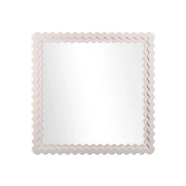 Contemporary Fleur Home Carnival Chaos Square Mirror in Frosted Petal, 36x36 For Sale - Image 3 of 3