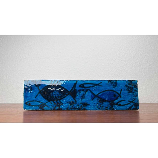 Ceramic Mid-Century Modern Pesce Fish Studio Pottery Bowl by Aldo Londi for Bitossi, Italy, 1960s For Sale - Image 7 of 18