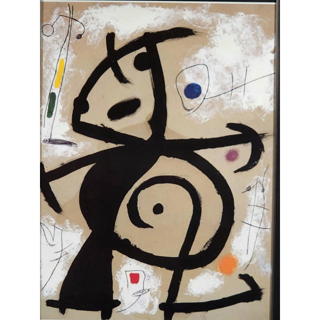 Mid-Century Modern Original 1979 Jean Miró Limited Edition Exhibition Lithograph, Galerie Maeght Zurich- Custom Framed. For Sale - Image 3 of 7
