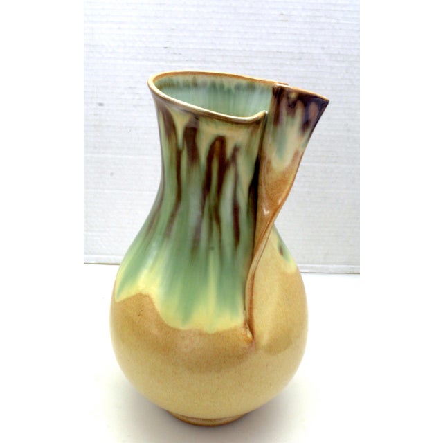 Signed by Marcel Garcia Arroyo MCM Master Ceramic Scupltural Ribbon Vase - 11" For Sale - Image 11 of 15