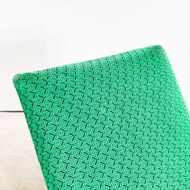 Wood Armchair in Green Geometric Jacquard Upholstery by Jaroslav Šmídek, 1950s For Sale - Image 7 of 11