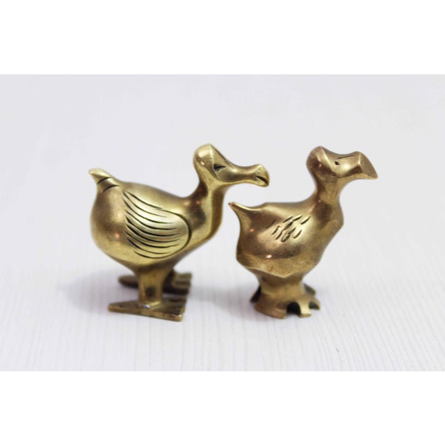 Modernist Brass Dodo Figures, 1970s, Set of 2 For Sale - Image 9 of 9