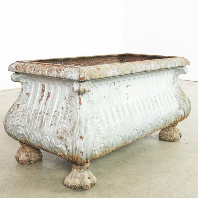 Off-white 1900s French Large Metal Planter For Sale - Image 8 of 18