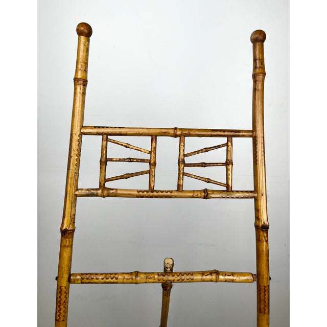 Early 20th Century Antique Burnt Bamboo Easel For Sale - Image 5 of 11