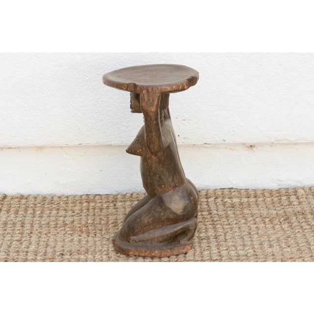 Wood Antique African Figural Luba's Stool For Sale - Image 7 of 10