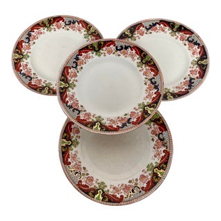 Early 1900s John Maddock & Sons Climax Dessert/Salad Plates - Set of 4 For Sale
