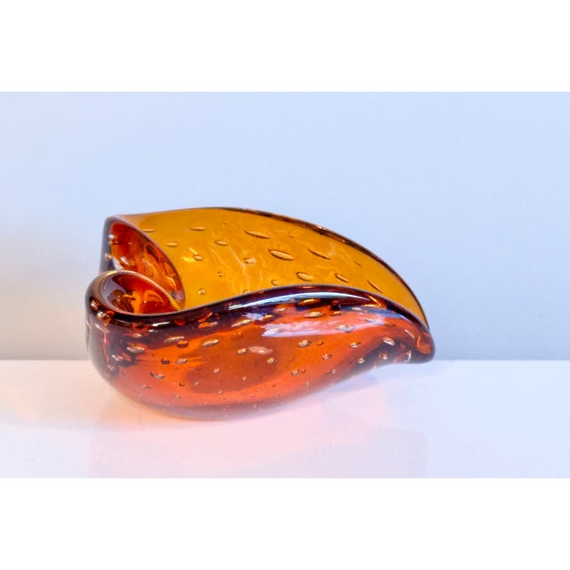 Glass Small Bullicante Murano Glass Art Bowl or Ashtray by Carlo Scarpa for Venini, Italy, 1950s For Sale - Image 7 of 15