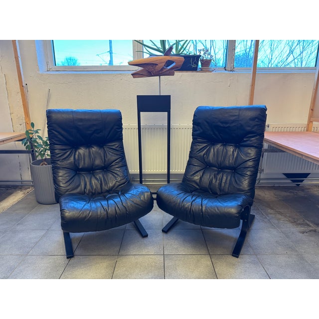 Ingmar Relling Set of Vintage Scandinavian Siesta Lounge Chair and Ottoman by Ingmar Relling for Westnofa, 1970s For Sale - Image 4 of 18