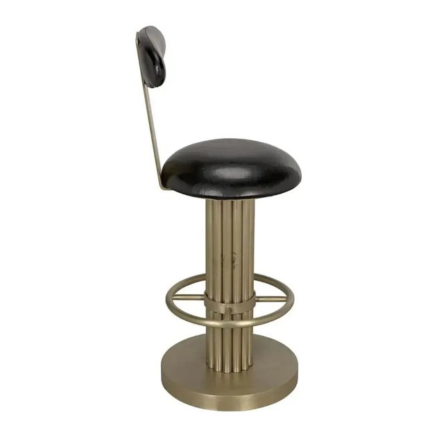 Mid-Century Modern NOIR Sedes Counter Stool, Iron with Brass Finish For Sale - Image 3 of 5