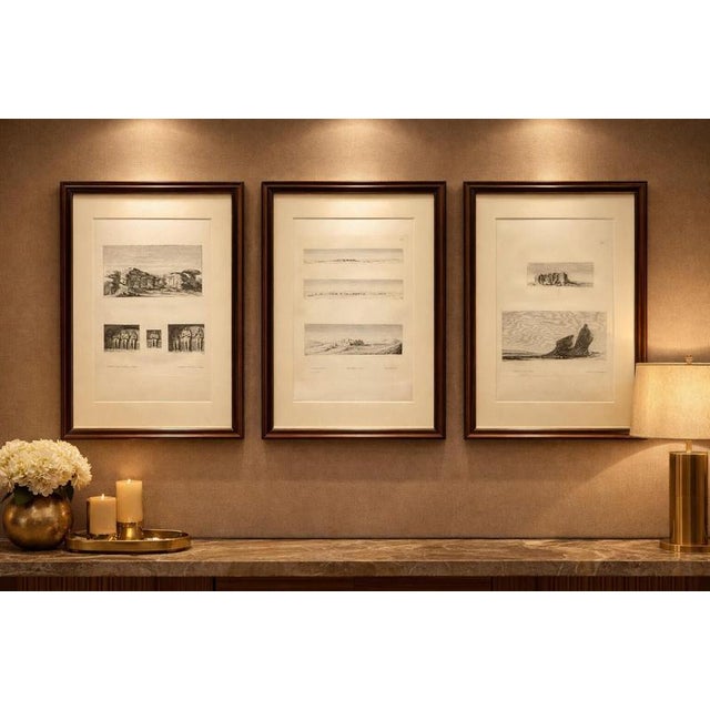 This atmospheric group of panoramic desert views and ruin studies forms part of the celebrated work Voyage dans la Basse...