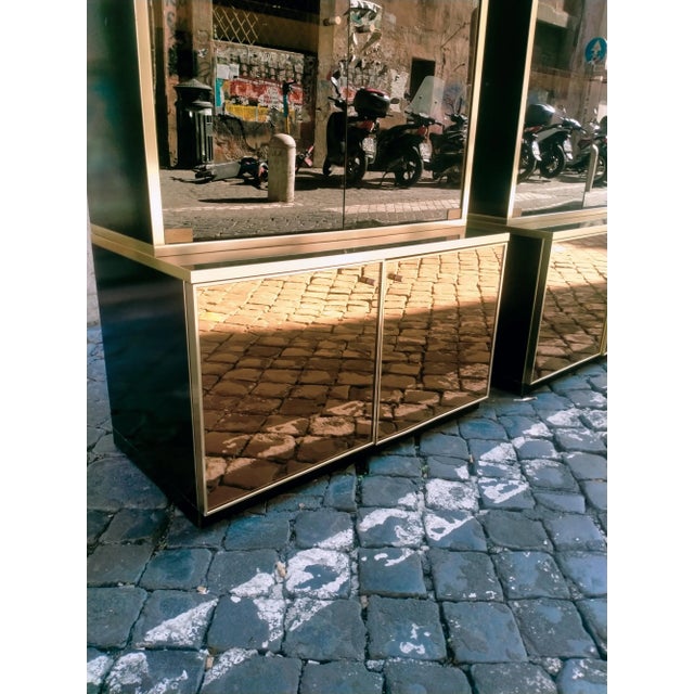 Mid-Century Modern Display Cabinets attributed to Renato Zevi, 1970s, Set of 2 For Sale - Image 3 of 11