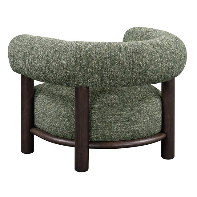 Tweedy Green U-Back Log Chair For Sale - Image 4 of 6