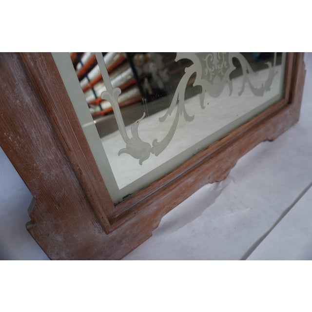 Tan 19th Century French Etched Glass Mirror For Sale - Image 8 of 12