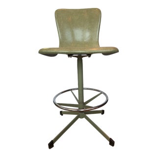 Vintage Mid-Century Fiberglass Bar Stool For Sale