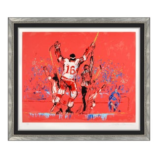 1973 Red Goal Modern Red Serigraph LeRoy Neiman For Sale