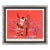 1973 Red Goal Modern Red Serigraph LeRoy Neiman For Sale