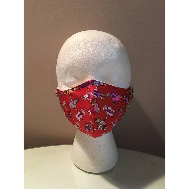 2000 - 2009 Hermes Vintage Handmade Donner La Main Silk Scarf Masque For Sale - Image 5 of 8