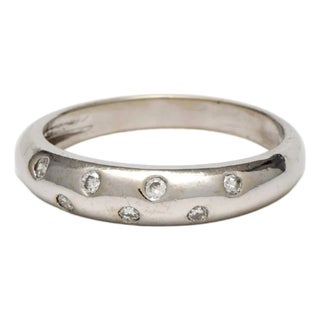 14KW Diamond(0.14) Scatter Band Ring, size 9 For Sale