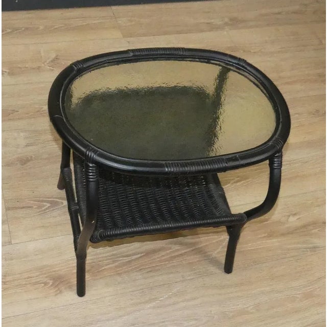 Vintage Newspaper Storage in Bamboo For Sale - Image 5 of 11