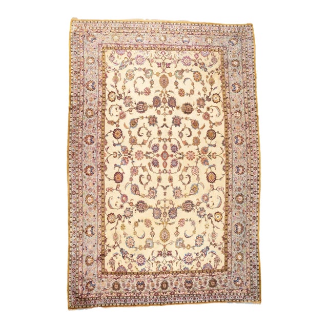 Antique Souf Kashan Rug 8' x 11'8'' For Sale