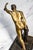 Commanding Vintage Borghese Gladiator Statue Cast Metal Sculpture Statue Marble Base Mid Century Modern Grand Tour Neoclassical For Sale - Image 12 of 15