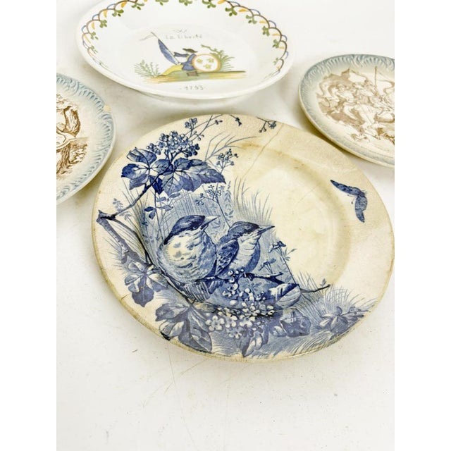 1950s Vintage Plates with Various Illustrations, 1950, Set of 4 For Sale - Image 5 of 16